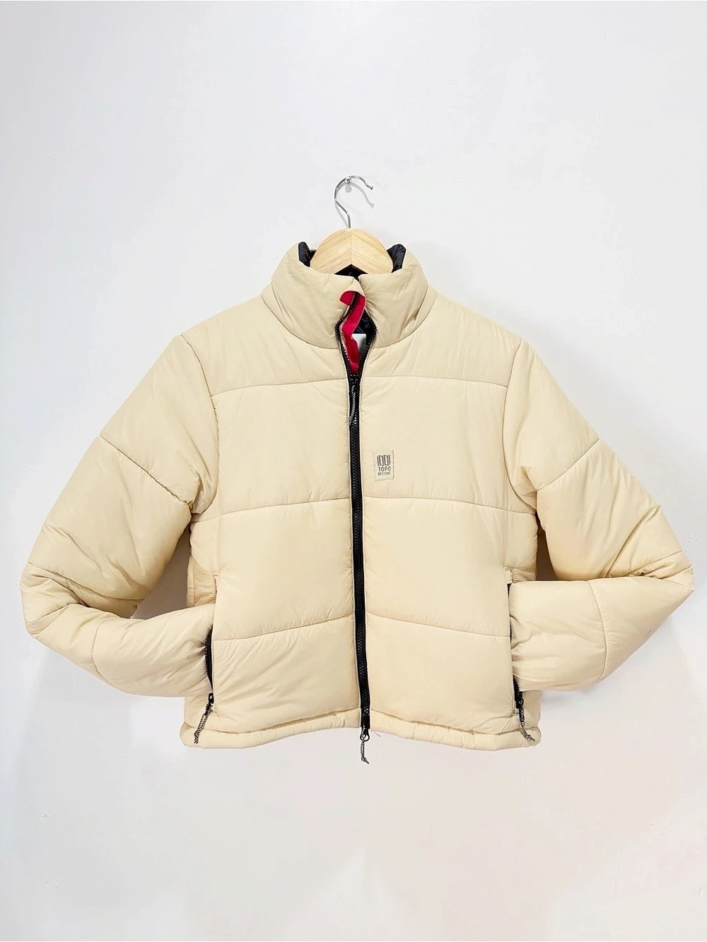 Topo Designs Mountain Puffer Jacket Cream Small